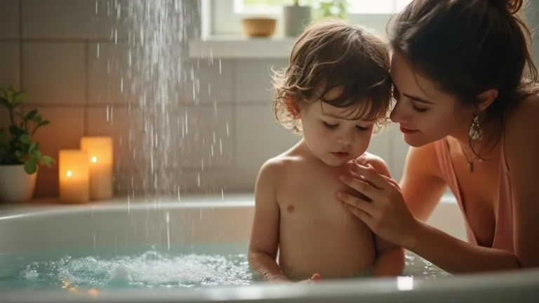La douche sensorielle tiède à 3 ans calme mieux que n'importe quel câlin