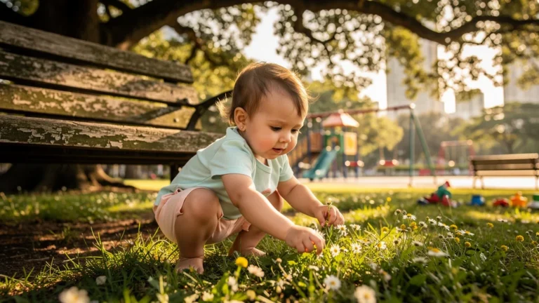 Enfant explorant librement la motricité au parc, mieux que trois jouets éducatifs à la maison