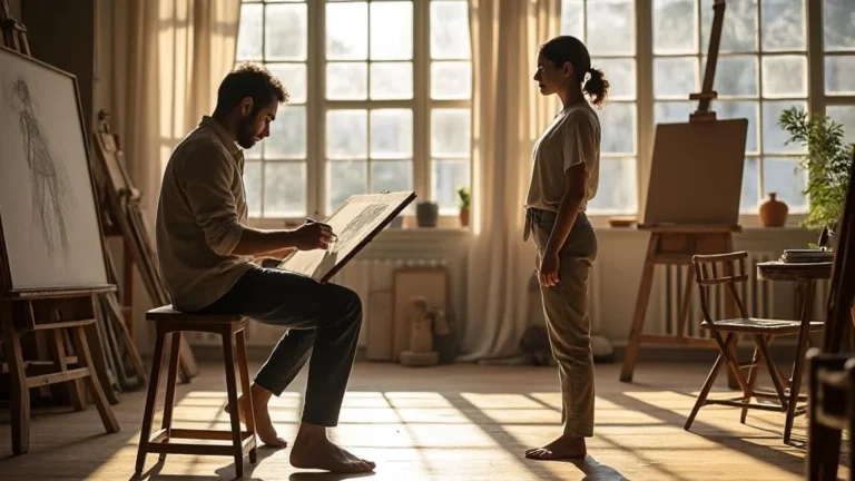 La semaine où j'ai pratiqué ma posture debout pendant qu'il dessinait