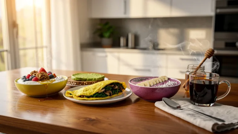 Comparaison de trois petits-déjeuners riches en protéines pour matins pressés sans faim avant midi